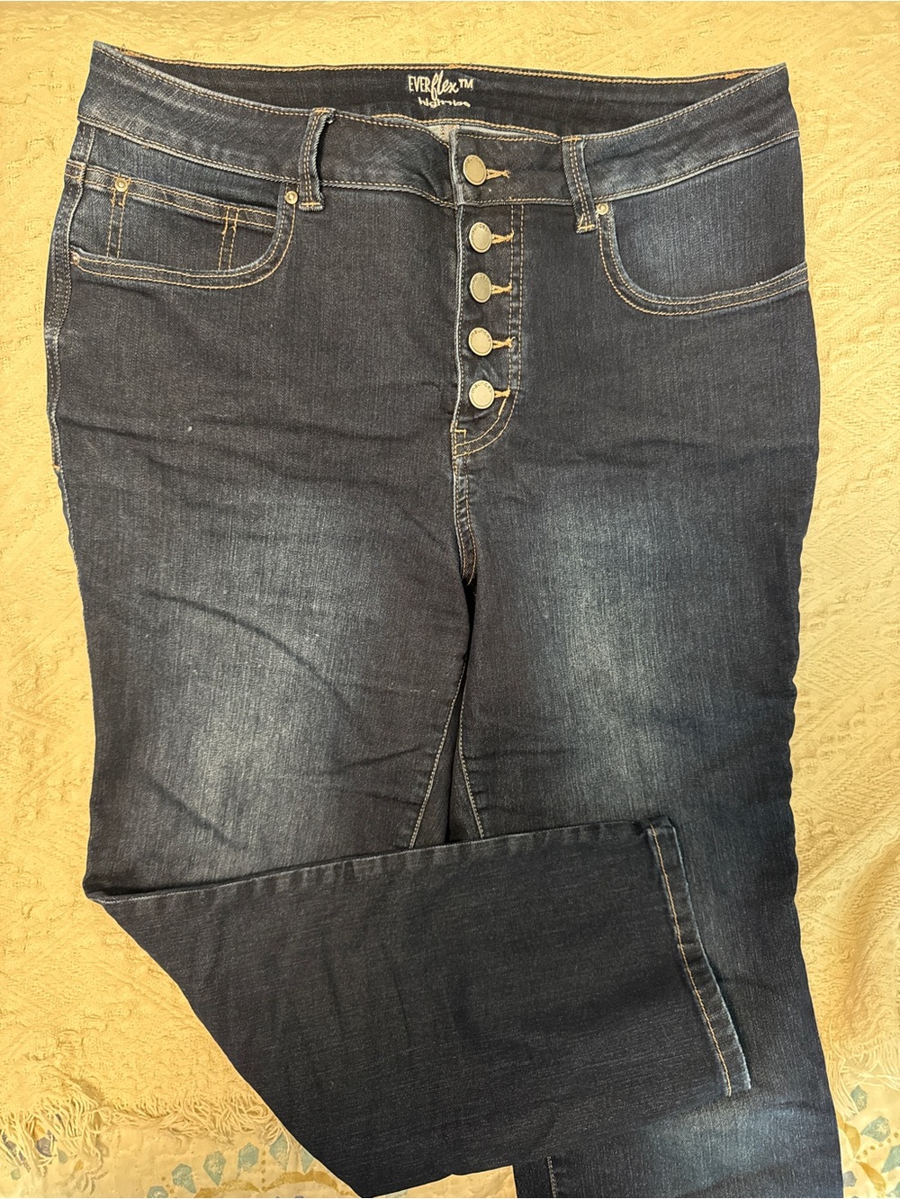 Maurices Everflex Dark Indigo Button-Fly Women’s Jeans